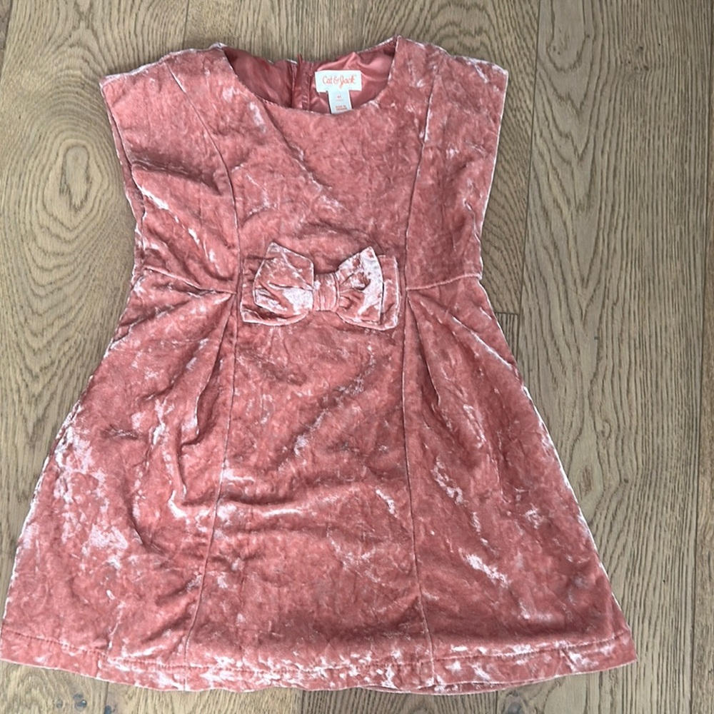 Cat & Jack Pink Velvet Kids Dress